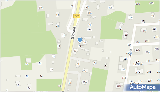 Nowy Prażmów, Główna, 24, mapa Nowy Prażmów