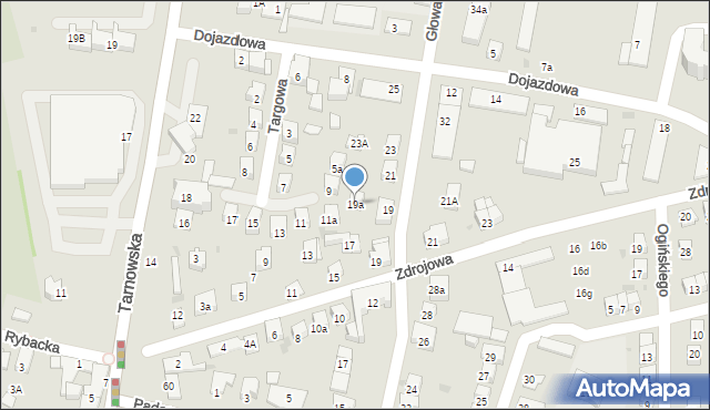 Nowy Sącz, Głowackiego Bartosza, 19a, mapa Nowego Sącza
