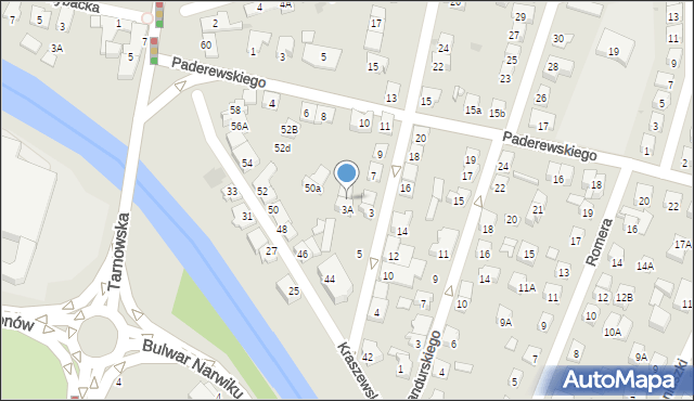 Nowy Sącz, Głowackiego Bartosza, 5A, mapa Nowego Sącza