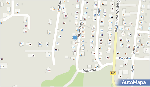 Nowy Wiśnicz, Głowackiego Bartosza, 35, mapa Nowy Wiśnicz