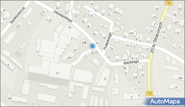 Olkusz, Głowackiego Bartosza, 11, mapa Olkusz