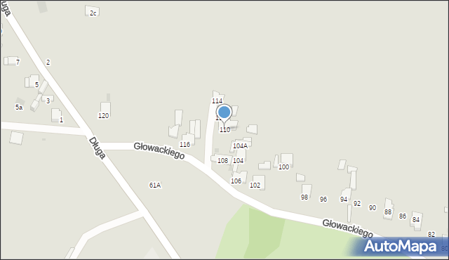 Olkusz, Głowackiego Bartosza, 110, mapa Olkusz