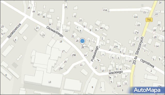 Olkusz, Głowackiego Bartosza, 16, mapa Olkusz