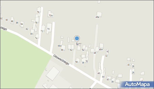 Olkusz, Głowackiego Bartosza, 58, mapa Olkusz