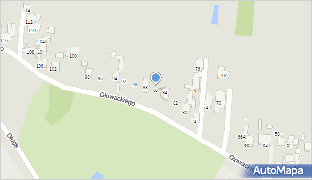 Olkusz, Głowackiego Bartosza, 86, mapa Olkusz