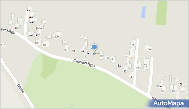 Olkusz, Głowackiego Bartosza, 90, mapa Olkusz