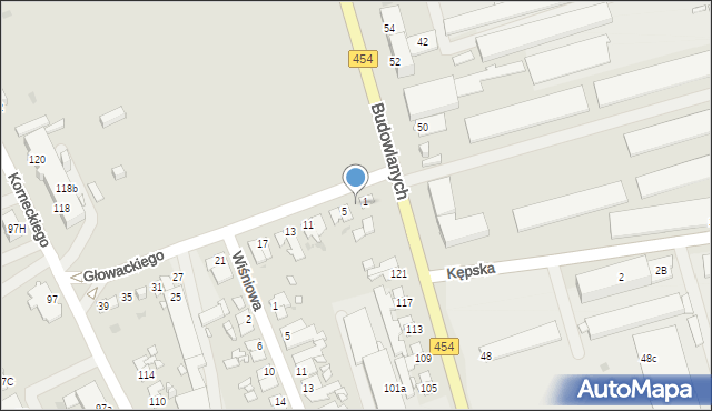 Opole, Głowackiego Bartosza, 3, mapa Opola