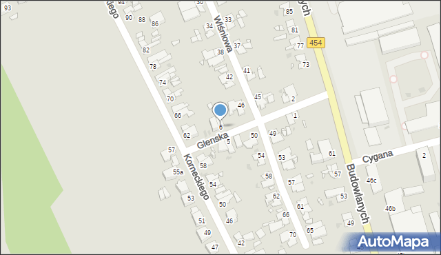 Opole, Glenska Teodora, 6, mapa Opola