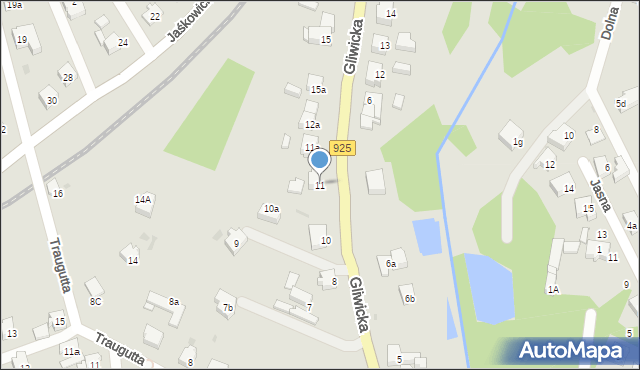 Orzesze, Gliwicka, 11, mapa Orzesze