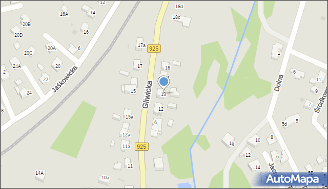 Orzesze, Gliwicka, 13, mapa Orzesze