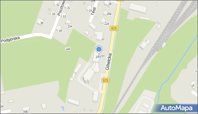Orzesze, Gliwicka, 20/1, mapa Orzesze