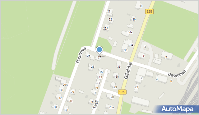 Orzesze, Gliwicka, 27, mapa Orzesze