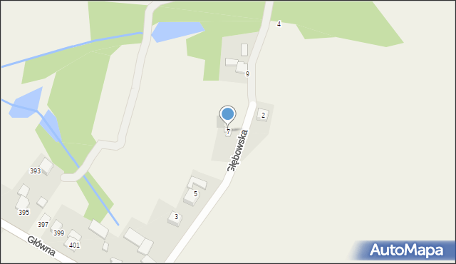 Osiek, Głębowska, 7, mapa Osiek