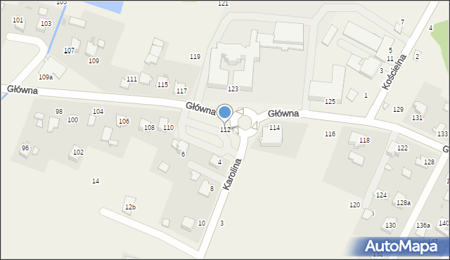 Osiek, Główna, 112, mapa Osiek