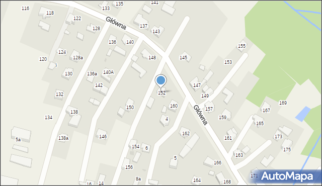 Osiek, Główna, 152, mapa Osiek