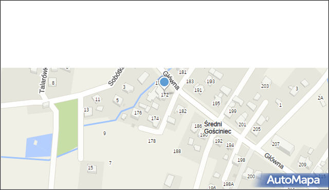 Osiek, Główna, 172, mapa Osiek