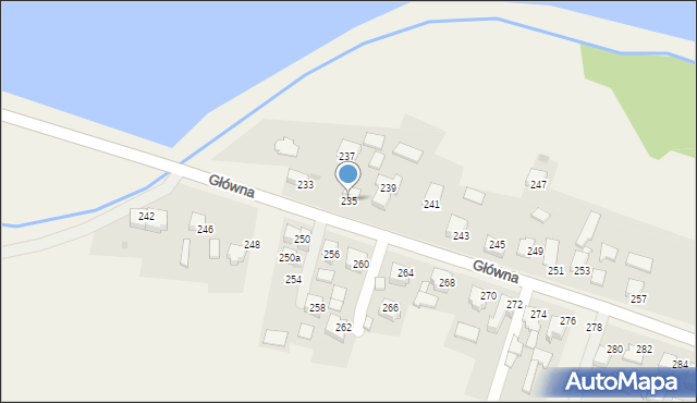 Osiek, Główna, 235, mapa Osiek