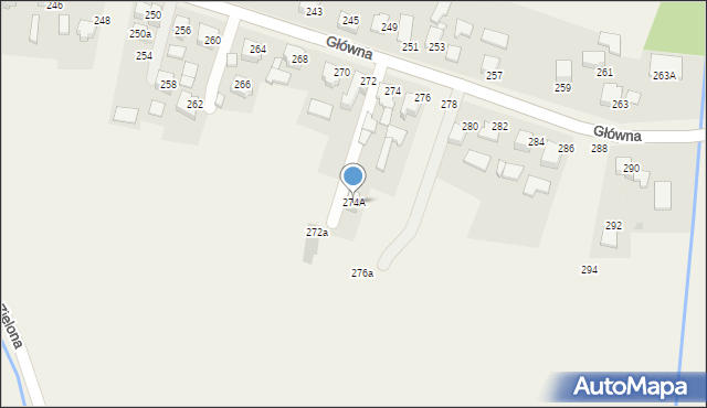 Osiek, Główna, 274A, mapa Osiek