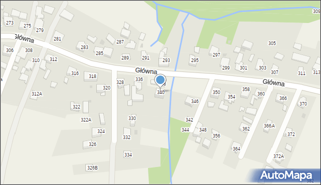 Osiek, Główna, 340, mapa Osiek