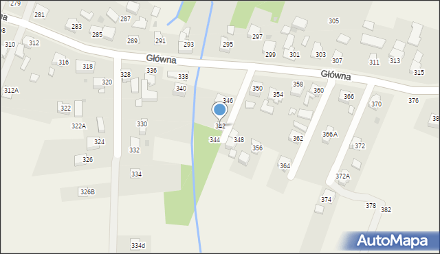 Osiek, Główna, 342, mapa Osiek