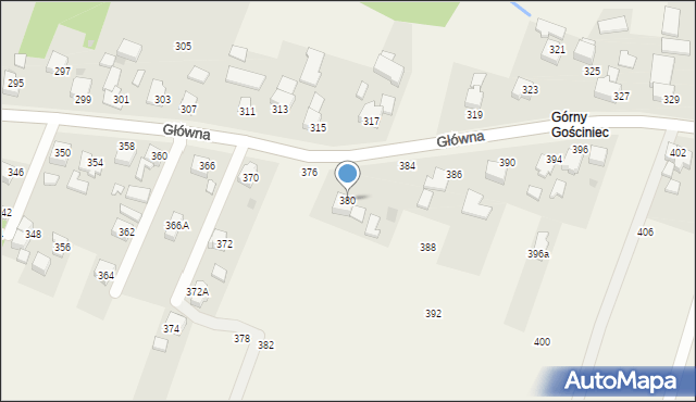 Osiek, Główna, 380, mapa Osiek