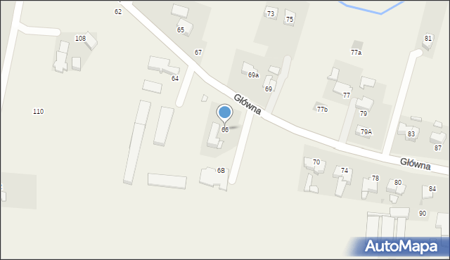 Osiek, Główna, 66, mapa Osiek