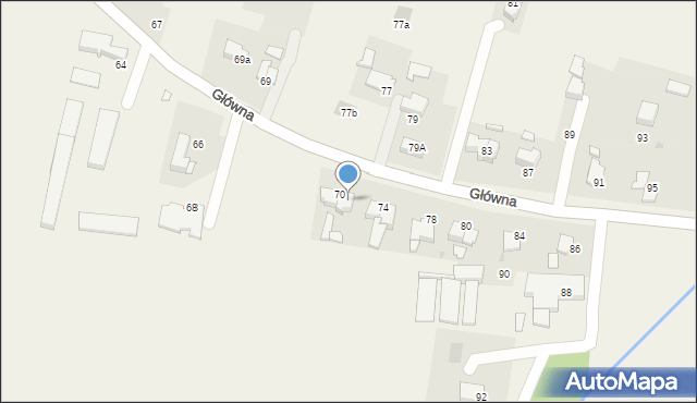 Osiek, Główna, 72, mapa Osiek