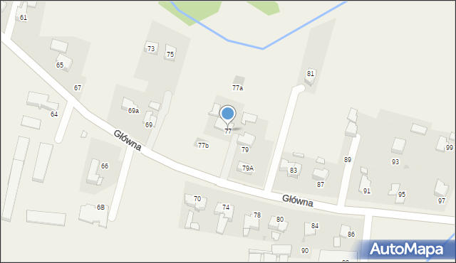 Osiek, Główna, 77, mapa Osiek