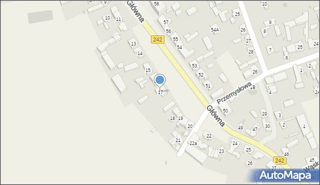 Osiek nad Notecią, Główna, 17, mapa Osiek nad Notecią