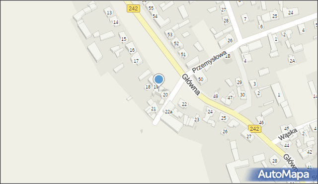 Osiek nad Notecią, Główna, 19A, mapa Osiek nad Notecią