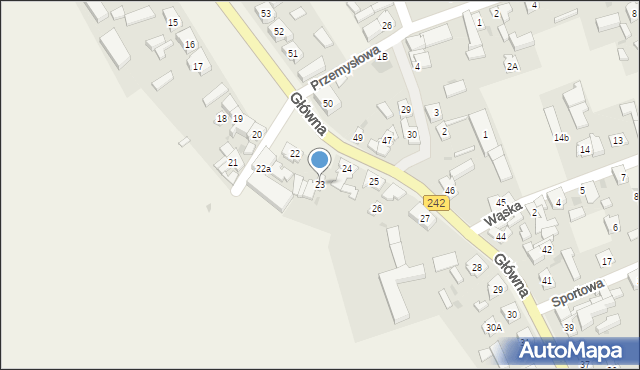 Osiek nad Notecią, Główna, 23, mapa Osiek nad Notecią