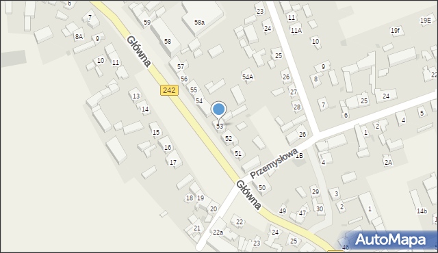 Osiek nad Notecią, Główna, 53, mapa Osiek nad Notecią