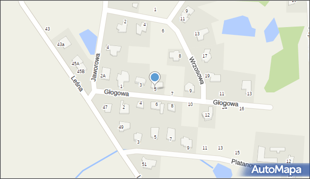 Osielsko, Głogowa, 5, mapa Osielsko