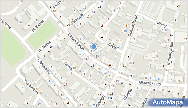 Ostrołęka, Głowackiego Bartosza, 13, mapa Ostrołęka