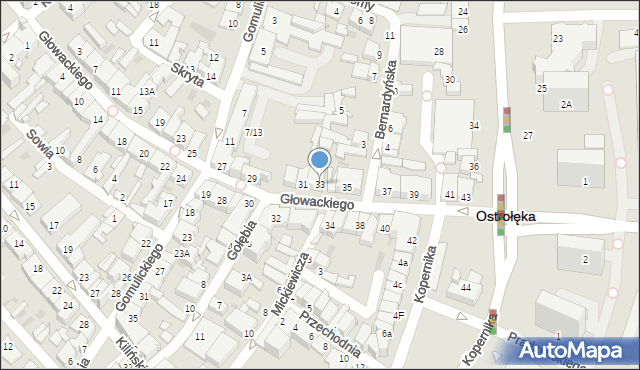 Ostrołęka, Głowackiego Bartosza, 33, mapa Ostrołęka