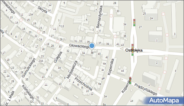 Ostrołęka, Głowackiego Bartosza, 38, mapa Ostrołęka