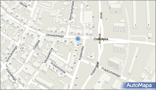 Ostrołęka, Głowackiego Bartosza, 42, mapa Ostrołęka