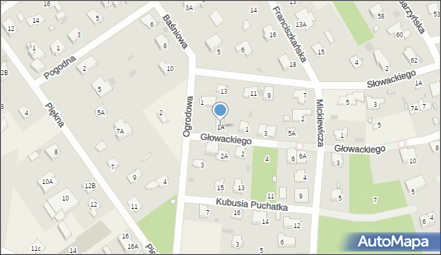 Otrębusy, Głowackiego Bartosza, 1A, mapa Otrębusy