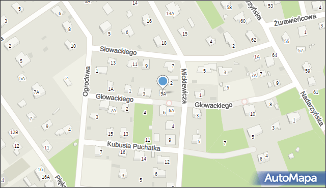 Otrębusy, Głowackiego Bartosza, 5A, mapa Otrębusy