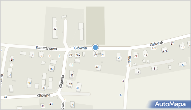 Paniowice, Główna, 27, mapa Paniowice
