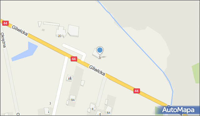 Paniówki, Gliwicka, 2c, mapa Paniówki