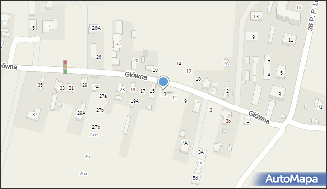Parzniew, Główna, 13, mapa Parzniew