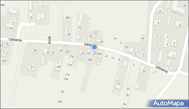 Parzniew, Główna, 17, mapa Parzniew