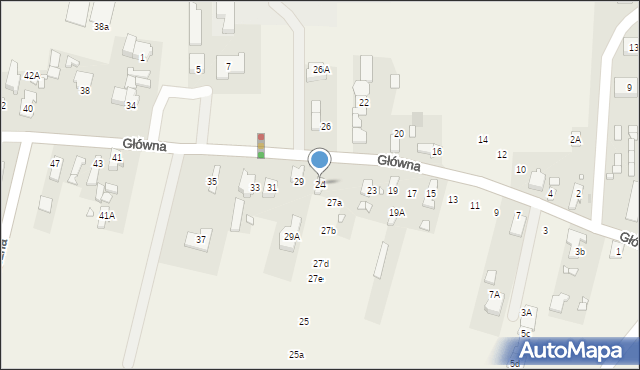 Parzniew, Główna, 24, mapa Parzniew