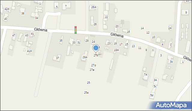 Parzniew, Główna, 27b, mapa Parzniew