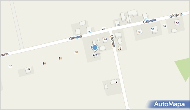 Pawełki, Główna, 42a, mapa Pawełki