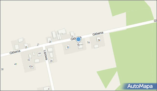 Pawełki, Główna, 52, mapa Pawełki