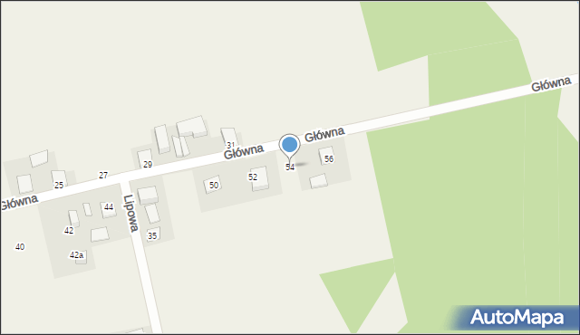 Pawełki, Główna, 54, mapa Pawełki