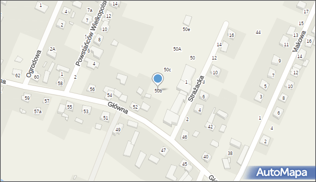 Pecna, Główna, 50b, mapa Pecna