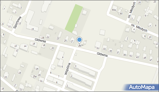 Pęczniew, Główna, 29, mapa Pęczniew